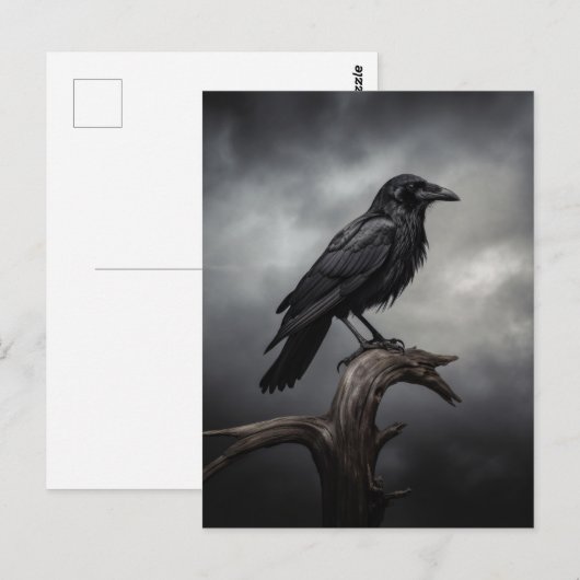Halloween Crow Briefkaart (Voorkant / Achterkant)