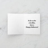 Halloween Crow en Pumpkin Wenskaart Kaart (Binnen)