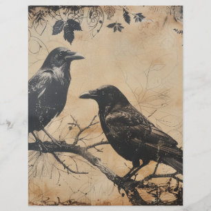 Halloween Crow Scrapbook Papier