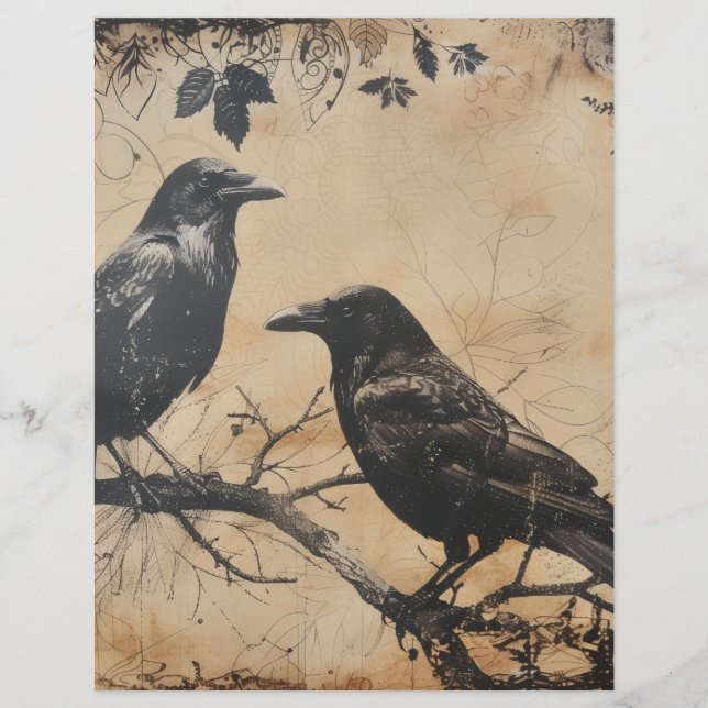  Halloween Crow Scrapbook Papier (Voorkant)