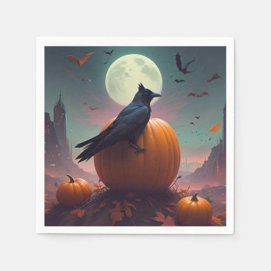 Halloween Crow Servet (Voorkant)
