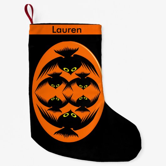 Halloween Crows Aangepaste kerststop Kleine Kerstsok (Voorkant)