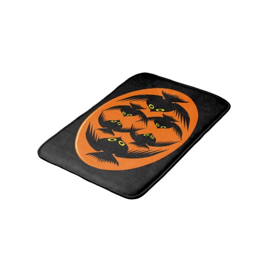 Halloween Crows Bath Mat (Gekanteld)