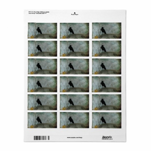 Halloween Crows Etiket (Full Sheet)