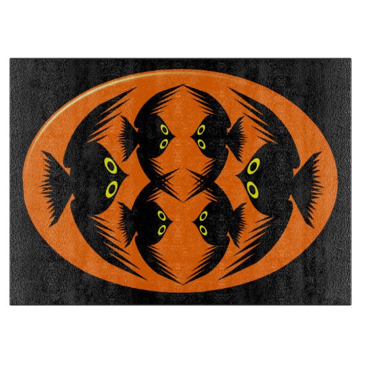 Halloween Crows Glass Cutting Board Snijplank (Voorkant)