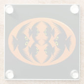 Halloween Crows Glazen Onderzetter (Achterkant)