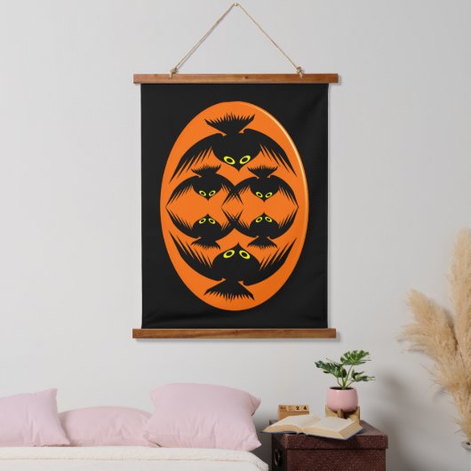 Halloween Crows Hangend Wandkleed (Slaapkamer)