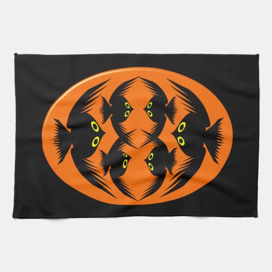 Halloween Crows Kitchen Towel Theedoek (Horizontaal)