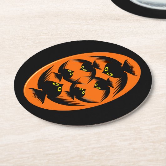 Halloween Crows Paper Onderzetters (Gebogen)
