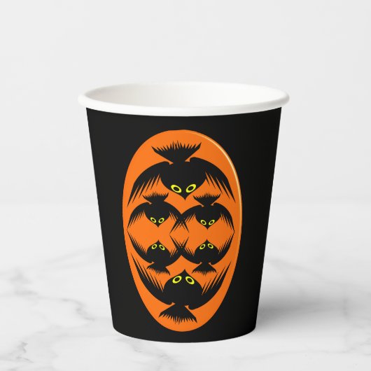 Halloween Crows Papieren Bekers (Voorkant)