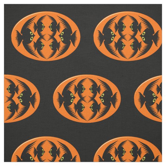 Halloween Crows patterned Fabric Stof (Swatch)