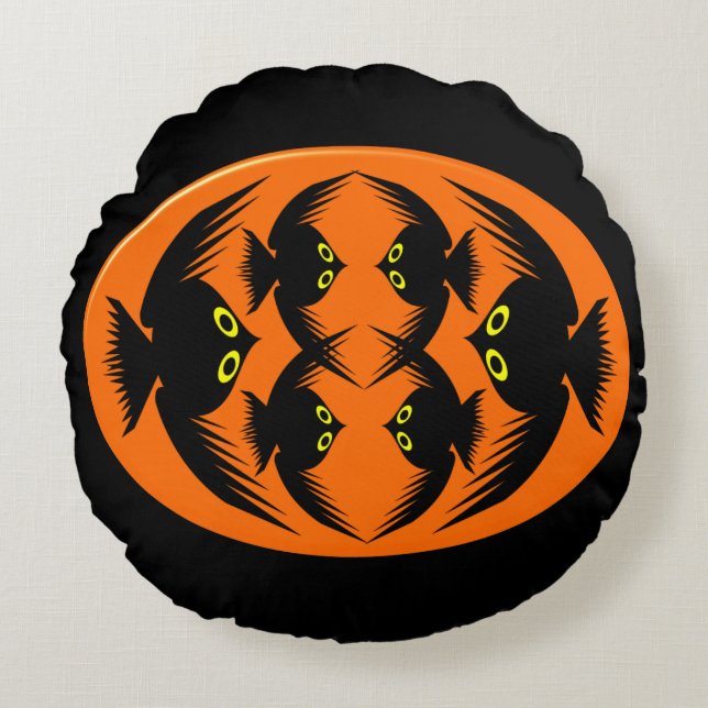 Halloween Crows Pillow Rond Kussen (Voorkant)