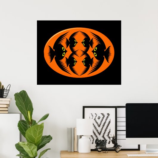 Halloween Crows Poster (Thuiskantoor)