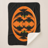 Halloween Crows Sherpa Blanket Sherpa Deken (Voorkant)