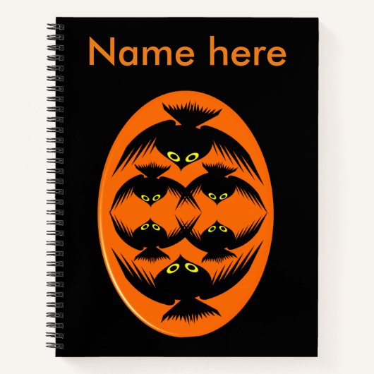 Halloween Crows Spiral Notitieboek (Voorkant)