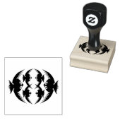 Halloween Crows Wood Art Stamp Rubberstempel (Gestempeld)