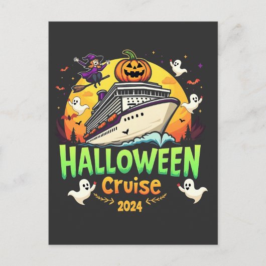 Halloween Cruise 2024 Griezeld cruise Familiereis Briefkaart (Voorkant)