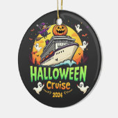 Halloween Cruise 2024 Griezeltrip voor Familie Keramisch Ornament (Links)