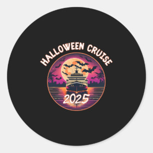 Halloween Cruise 2025 Maanlichtschip Oceaan Byts A Ronde Sticker