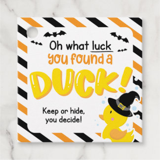 Halloween Cruise Ducks Square Labels