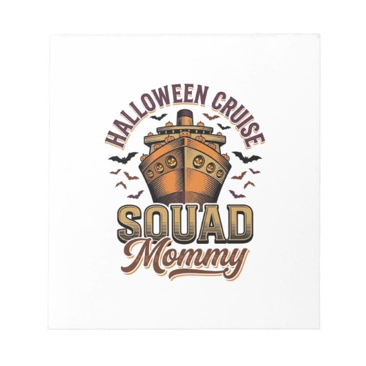 Halloween Cruise Moeder Vintage Ship Squad Design_ Notitieblok (Voorkant)