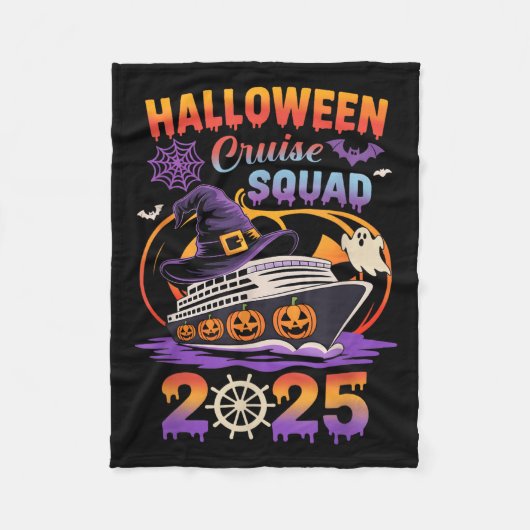 Halloween Cruise Squad 2025 Matching Cruising Crew Fleece Deken (Voorkant)