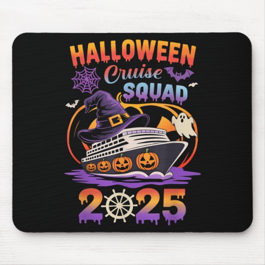 Halloween Cruise Squad 2025 Matching Cruising Crew Muismat (Voorkant)