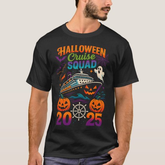 Halloween Cruise Squad 2025 Matching Cruising Crew T-shirt (Voorkant)