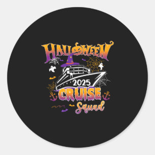 Halloween Cruise Squad 2025 Overeenkomstige Famili Ronde Sticker