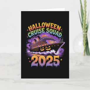 Halloween Cruise Squad 2025 Overeenkomstige Gezins Kaart