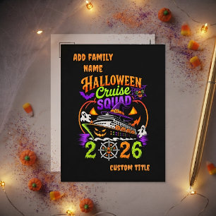 Halloween Cruise Squad 2026 Matching Cruisen Feestdagenkaart