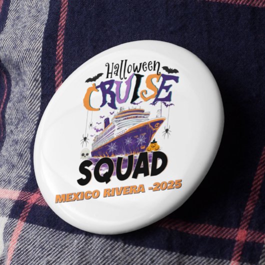 Halloween Cruise Squad Aangepast  Ronde Button 7,6 Cm