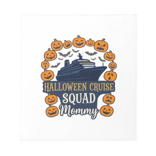 Halloween Cruise Squad Moeder Schip Pompoenen Vlee Notitieblok (Voorkant)