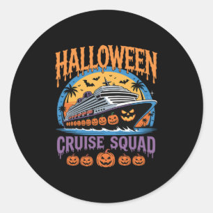 Halloween Cruise Squad Overeenkomstige Groep Spook Ronde Sticker