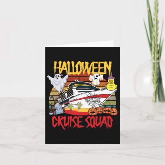 Halloween Cruise Squad Rubber Eend Jacht Schip Bo Kaart (Voorkant)