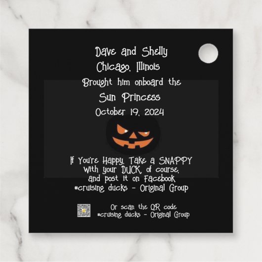 Halloween Cruising Duck Labels (Achterkant)