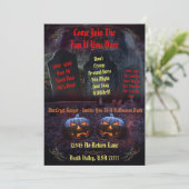Halloween Crypt Keeper Graveyard Tombstone Bash Kaart (Staand voorkant)