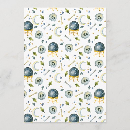 Halloween Crystal Ball Baby shower wenst Kaart (Achterkant)