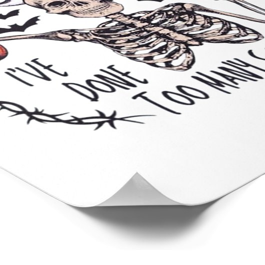 Halloween CT Tech te veel scans CT-technoloog T Poster (Hoek)