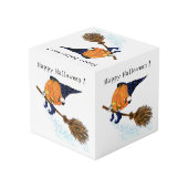 Halloween Cube Witch Pumpkin Flying Broom Kubus (Achter hoekig)