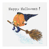 Halloween Cube Witch Pumpkin Flying Broom Kubus (Voorkant)