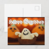 Halloween Cupcake Birthday Briefkaart (Voorkant / Achterkant)