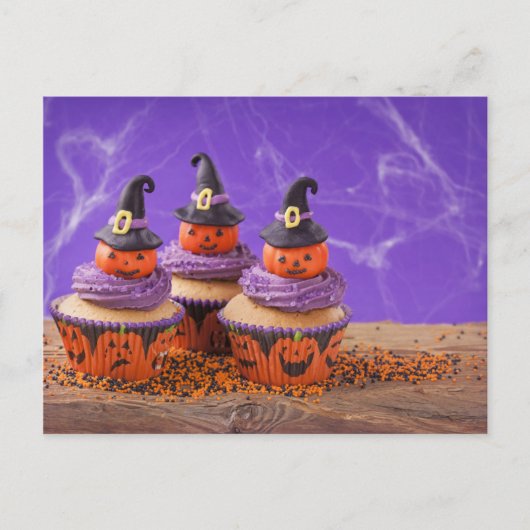 Halloween Cupcake Briefkaart (Voorkant)