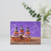 Halloween Cupcake Briefkaart (Staand voorkant)