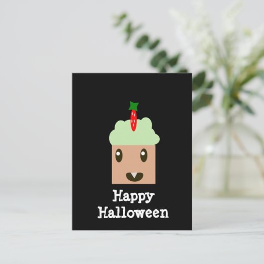 Halloween Cupcake Briefkaart (Staand voorkant)