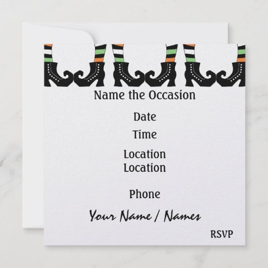 Halloween Cupcake Party Uitnodiging door SRF (Achterkant)