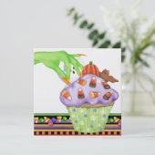 Halloween Cupcake Party Uitnodiging door SRF (Staand voorkant)