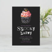 Halloween Cupcake Schattige Moderne Minimalistisch Kaart (Staand voorkant)