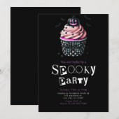 Halloween Cupcake Schattige Moderne Minimalistisch Kaart (Voorkant / Achterkant)