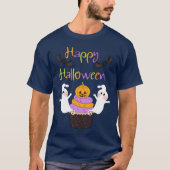 Halloween Cupcake-teken T-shirt (Voorkant)
